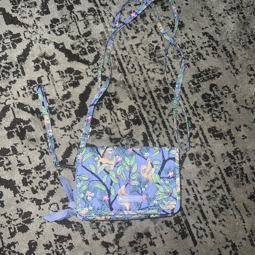 Super Cute Sloth Vera Bradley Crossbody wallet